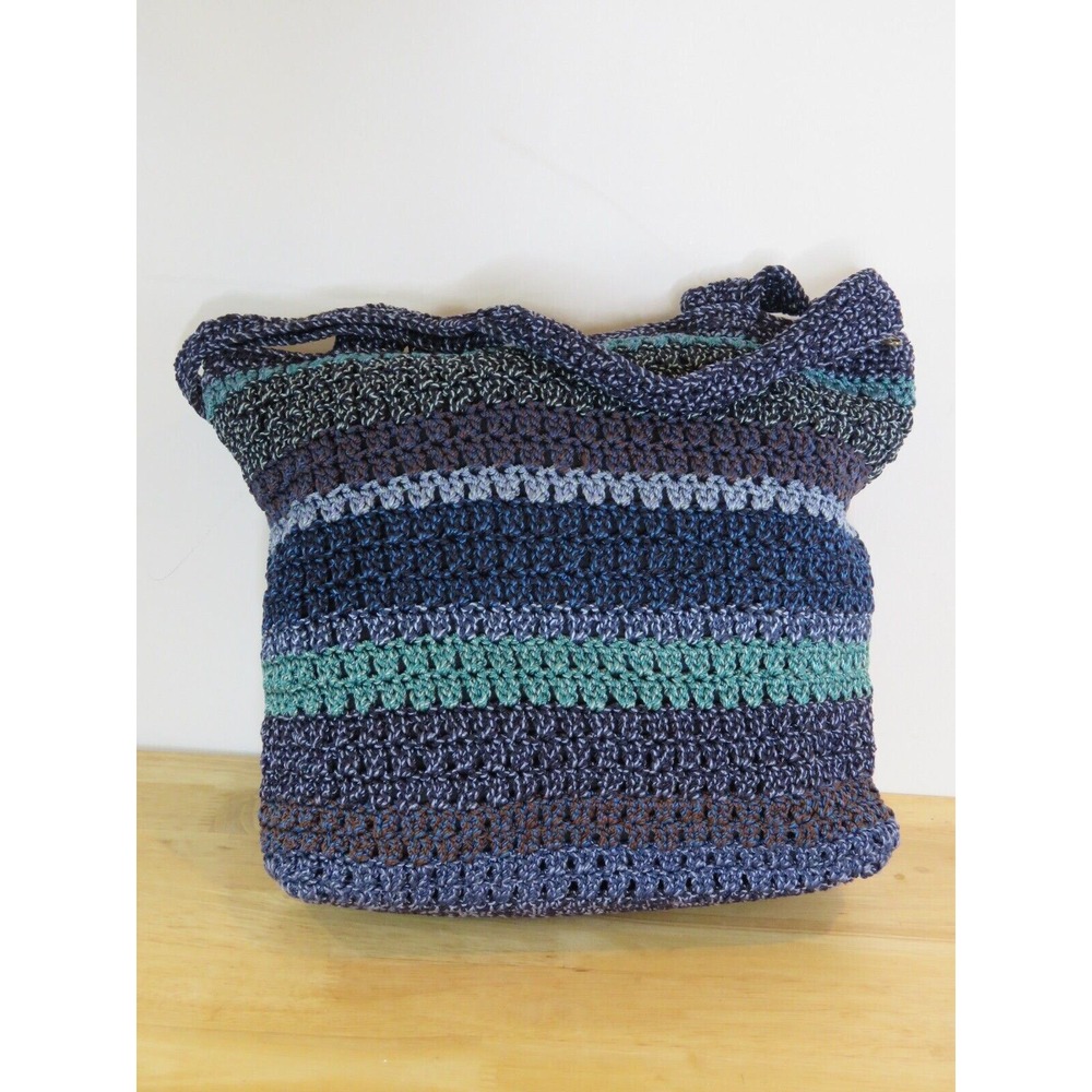 The Sak Casual Classic Styles Crochet Woven Dune Stripe Shoulder Bag Handbag - Picture 3 of 7